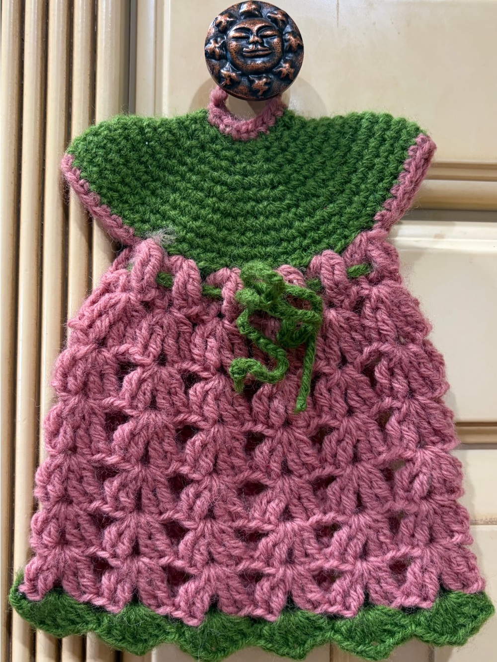 Crocheted Pink & Decorative Little Dress